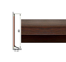 Плинтус Плинтус алюминиевый Русский профиль 80мм ДЕКОРАТИВНОЕ ПОКРЫТИЕ орех тёмный фото 1 | FLOORDEALER