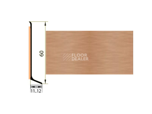 Плинтус Плинтус алюминиевый Русский профиль 60мм АНОДИРОВАННОЕ ПОКРЫТИЕ медь матовая фото 1 | FLOORDEALER