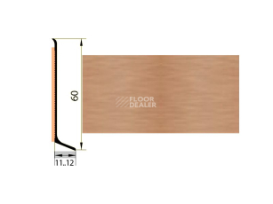 Плинтус алюминиевый Русский профиль 60мм АНОДИРОВАННОЕ ПОКРЫТИЕ медь матовая фото 1 | FLOORDEALER