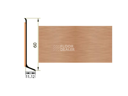 Плинтус Плинтус алюминиевый Русский профиль 60мм АНОДИРОВАННОЕ ПОКРЫТИЕ медь матовая фото 1 | FLOORDEALER