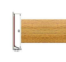 Плинтус Плинтус алюминиевый Русский профиль 80мм ДЕКОРАТИВНОЕ ПОКРЫТИЕ бук фото 1 | FLOORDEALER