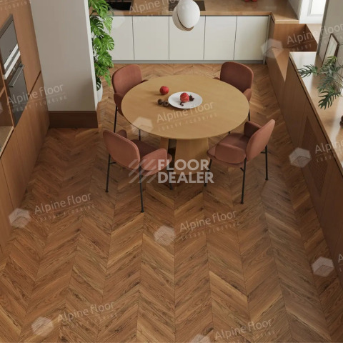 Alpine Floor Chevron Art 12мм LF109-11 Орех Монблан фото 4 | FLOORDEALER