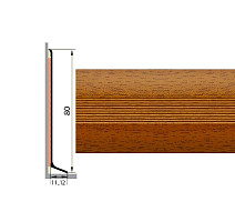 Плинтус Плинтус алюминиевый Русский профиль 80мм ДЕКОРАТИВНОЕ ПОКРЫТИЕ вишня фото 1 | FLOORDEALER