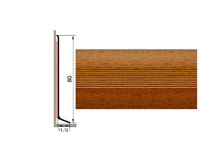 Плинтус Плинтус алюминиевый Русский профиль 80мм ДЕКОРАТИВНОЕ ПОКРЫТИЕ вишня фото 1 | FLOORDEALER