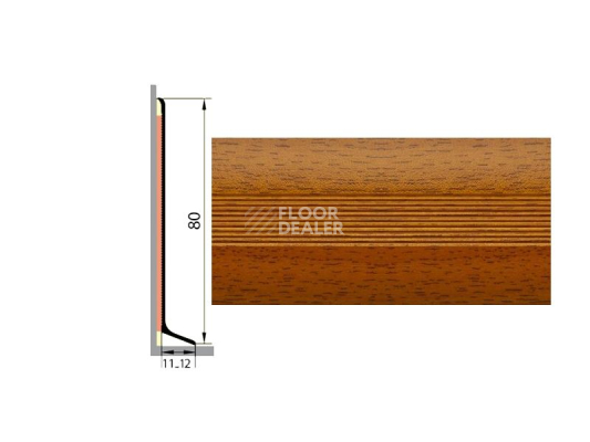 Плинтус Плинтус алюминиевый Русский профиль 80мм ДЕКОРАТИВНОЕ ПОКРЫТИЕ вишня фото 1 | FLOORDEALER