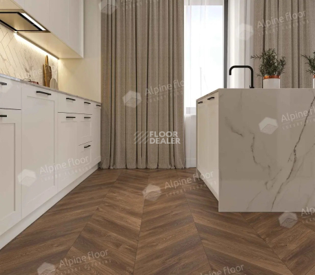 Кварцвиниловые полы Alpine Floor Chevron 5мм Дуб Коричневый ECO18-13 фото 3 | FLOORDEALER