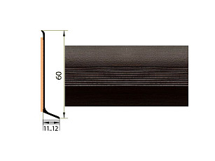 Плинтус Плинтус алюминиевый Русский профиль 60мм ДЕКОРАТИВНОЕ ПОКРЫТИЕ дуб гринвич фото 1 | FLOORDEALER