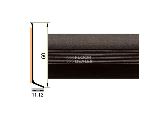 Плинтус Плинтус алюминиевый Русский профиль 60мм ДЕКОРАТИВНОЕ ПОКРЫТИЕ дуб гринвич фото 1 | FLOORDEALER