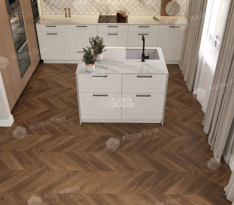 Кварцвиниловые полы Alpine Floor Chevron 5мм Дуб Коричневый ECO18-13 фото 4 | FLOORDEALER