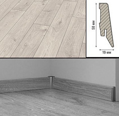 Плинтус Плинтус МДФ Kronotex ламинированный D3223 Плинтус ламинированный МДФ Kronotex Дуб Атлас белый фото 1 | FLOORDEALER