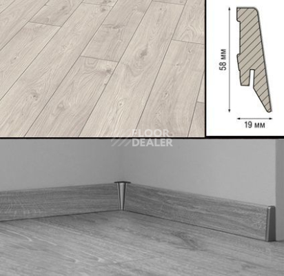 Плинтус Плинтус МДФ Kronotex ламинированный D3223 Плинтус ламинированный МДФ Kronotex Дуб Атлас белый фото 1 | FLOORDEALER