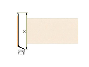 Плинтус Плинтус алюминиевый Русский профиль 60мм ПОЛИМЕРНОЕ ПОКРЫТИЕ бежевый фото 1 | FLOORDEALER