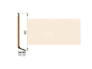 Плинтус Плинтус алюминиевый Русский профиль 60мм ПОЛИМЕРНОЕ ПОКРЫТИЕ бежевый фото 1 | FLOORDEALER