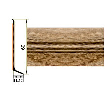 Плинтус Плинтус алюминиевый Русский профиль 60мм ДЕКОРАТИВНОЕ ПОКРЫТИЕ дуб камелия фото 1 | FLOORDEALER