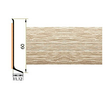Плинтус Плинтус алюминиевый Русский профиль 60мм ДЕКОРАТИВНОЕ ПОКРЫТИЕ дуб беленый фото 1 | FLOORDEALER