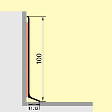 Плинтус алюминиевый Русский профиль 100мм АНОДИРОВАННОЕ ПОКРЫТИЕ шампань глянец фото 1 | FLOORDEALER