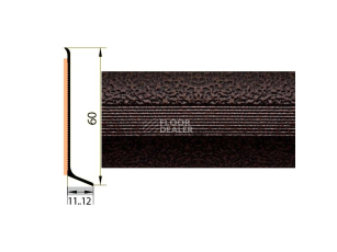 Плинтус алюминиевый Русский профиль 60мм ПОЛИМЕРНОЕ ПОКРЫТИЕ старая медь фото 1 | FLOORDEALER