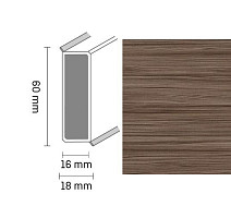 Плинтус Широкий плинтус Cubu flex life XL 60/19 Touch and style 2952 tindari фото 1 | FLOORDEALER