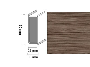 Плинтус Широкий плинтус Cubu flex life XL 60/19 Touch and style 2952 tindari фото 1 | FLOORDEALER