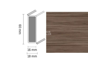 Плинтус Широкий плинтус Cubu flex life XL 60/19 Touch and style 2952 tindari фото 1 | FLOORDEALER