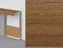 Плинтус Плинтус ковровый с фурнитурой и ребрами жесткости Dollken TL-51 2073 (22) Орех фото 1 | FLOORDEALER