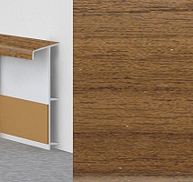 Плинтус Плинтус ковровый с фурнитурой и ребрами жесткости Dollken TL-51 2073 (22) Орех фото 1 | FLOORDEALER