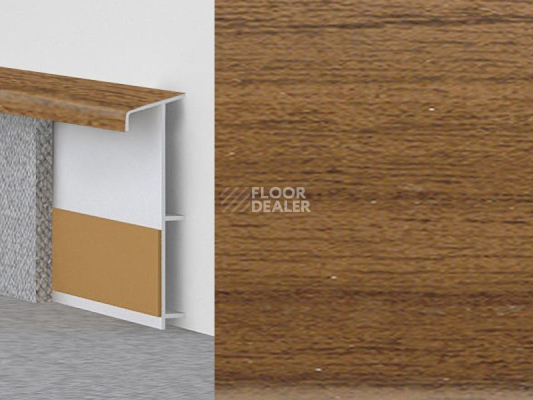 Плинтус Плинтус ковровый с фурнитурой и ребрами жесткости Dollken TL-51 2073 (22) Орех фото 1 | FLOORDEALER