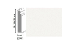 Плинтус Плинтус Dollken Cubu Flex life Hamburg Style 80 1013 (5012) - white фото 1 | FLOORDEALER