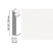 Плинтус Плинтус Dollken Cubu Flex life Hamburg Style 80 1013 (5012) - white фото 1 | FLOORDEALER