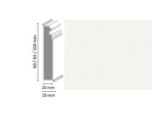 Плинтус Плинтус Dollken Cubu Flex life Hamburg Style 80 1013 (5012) - white фото 1 | FLOORDEALER