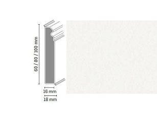 Плинтус Плинтус Dollken Cubu Flex life Hamburg Style 80 1013 (5012) - white фото 1 | FLOORDEALER