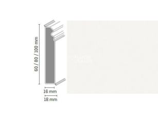 Плинтус Плинтус Dollken Cubu Flex life Hamburg Style 80 1013 (5012) - white фото 1 | FLOORDEALER