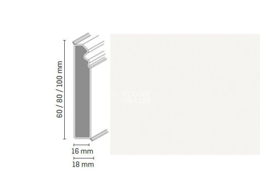 Плинтус Плинтус Dollken Cubu Flex life Hamburg Style 80 1013 (5012) - white фото 1 | FLOORDEALER