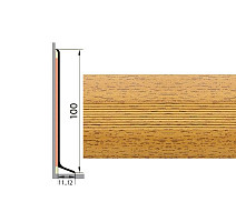 Плинтус Плинтус алюминиевый Русский профиль 100мм ДЕКОРАТИВНОЕ ПОКРЫТИЕ бук фото 1 | FLOORDEALER