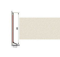 Плинтус Плинтус алюминиевый Русский профиль 80мм ПОЛИМЕРНОЕ ПОКРЫТИЕ сильвер фото 1 | FLOORDEALER