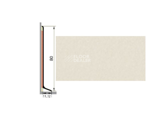 Плинтус Плинтус алюминиевый Русский профиль 80мм ПОЛИМЕРНОЕ ПОКРЫТИЕ сильвер фото 1 | FLOORDEALER