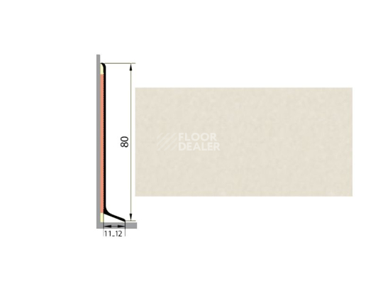 Плинтус Плинтус алюминиевый Русский профиль 80мм ПОЛИМЕРНОЕ ПОКРЫТИЕ сильвер фото 1 | FLOORDEALER