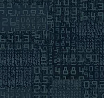 Ковровая плитка Ege Highline Contrast Square Numbers Blue rfm 52956413 фото 1 | FLOORDEALER