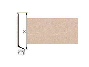 Плинтус алюминиевый Русский профиль 60мм ПОЛИМЕРНОЕ ПОКРЫТИЕ песочный фото 1 | FLOORDEALER