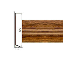 Плинтус Плинтус алюминиевый Русский профиль 100мм ДЕКОРАТИВНОЕ ПОКРЫТИЕ дуб медовый фото 1 | FLOORDEALER