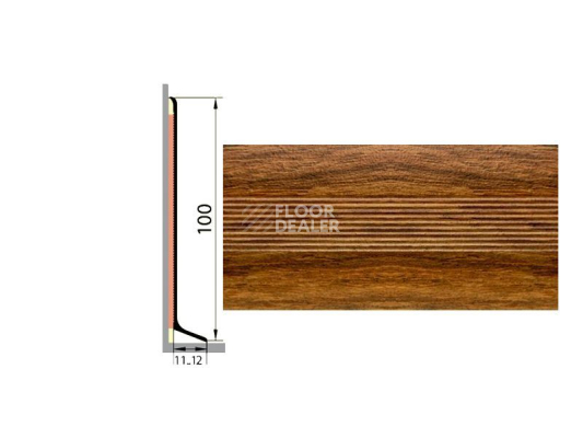 Плинтус Плинтус алюминиевый Русский профиль 100мм ДЕКОРАТИВНОЕ ПОКРЫТИЕ дуб медовый фото 1 | FLOORDEALER