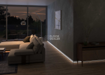 Плинтус Cubica LS80 со свето-прозрачной вставкой для Led подсветки 1209 фото 2 | FLOORDEALER