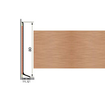 Плинтус Плинтус алюминиевый Русский профиль 80мм АНОДИРОВАННОЕ ПОКРЫТИЕ медь матовая фото 1 | FLOORDEALER