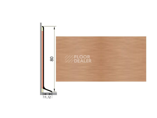 Плинтус Плинтус алюминиевый Русский профиль 80мм АНОДИРОВАННОЕ ПОКРЫТИЕ медь матовая фото 1 | FLOORDEALER