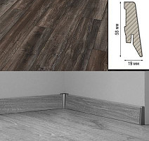 Плинтус МДФ Kronotex ламинированный D3573 Плинтус ламинированный МДФ Kronotex Дуб Портовый темный фото 2 | FLOORDEALER