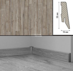 Плинтус МДФ Kronotex ламинированный D3662 Плинтус ламинированный МДФ Kronotex Дуб Монтмело серебряный фото 2 | FLOORDEALER