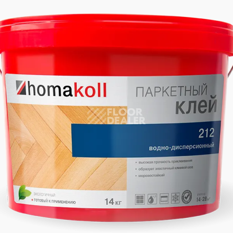 Сопутствующие материалы Homakoll 212 для штучного паркета Homakoll 212 14 кг. Клей для штучного паркета, водно-дисперсионный фото 1 | FLOORDEALER