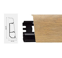 Плинтус Arbiton Indo Плинтус Arbiton Indo 70мм ПВХ 154 Дуб Серра фото 1 | FLOORDEALER