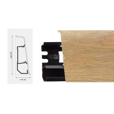 Arbiton Indo Плинтус Arbiton Indo 70мм ПВХ 154 Дуб Серра фото 1 | FLOORDEALER