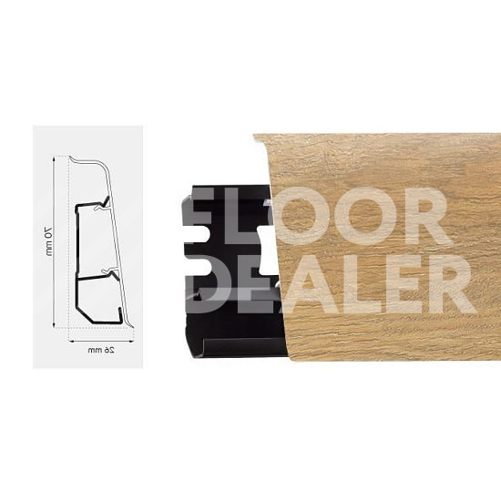 Плинтус Плинтус Arbiton Indo 70мм ПВХ 154 Дуб Серра фото 1 | FLOORDEALER